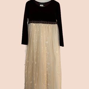 Biscotti Girls velour and lace party/holiday dress